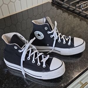 Converse Chuck Taylor ALL STAR Classic Black and White High-Tops, Womens Size 7